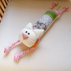 Fleebie the Kitty – Upcycled handmade soft toy