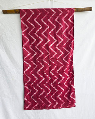 Brick Red - Cotton Shibori Stoles (22 inches by 80 inches)