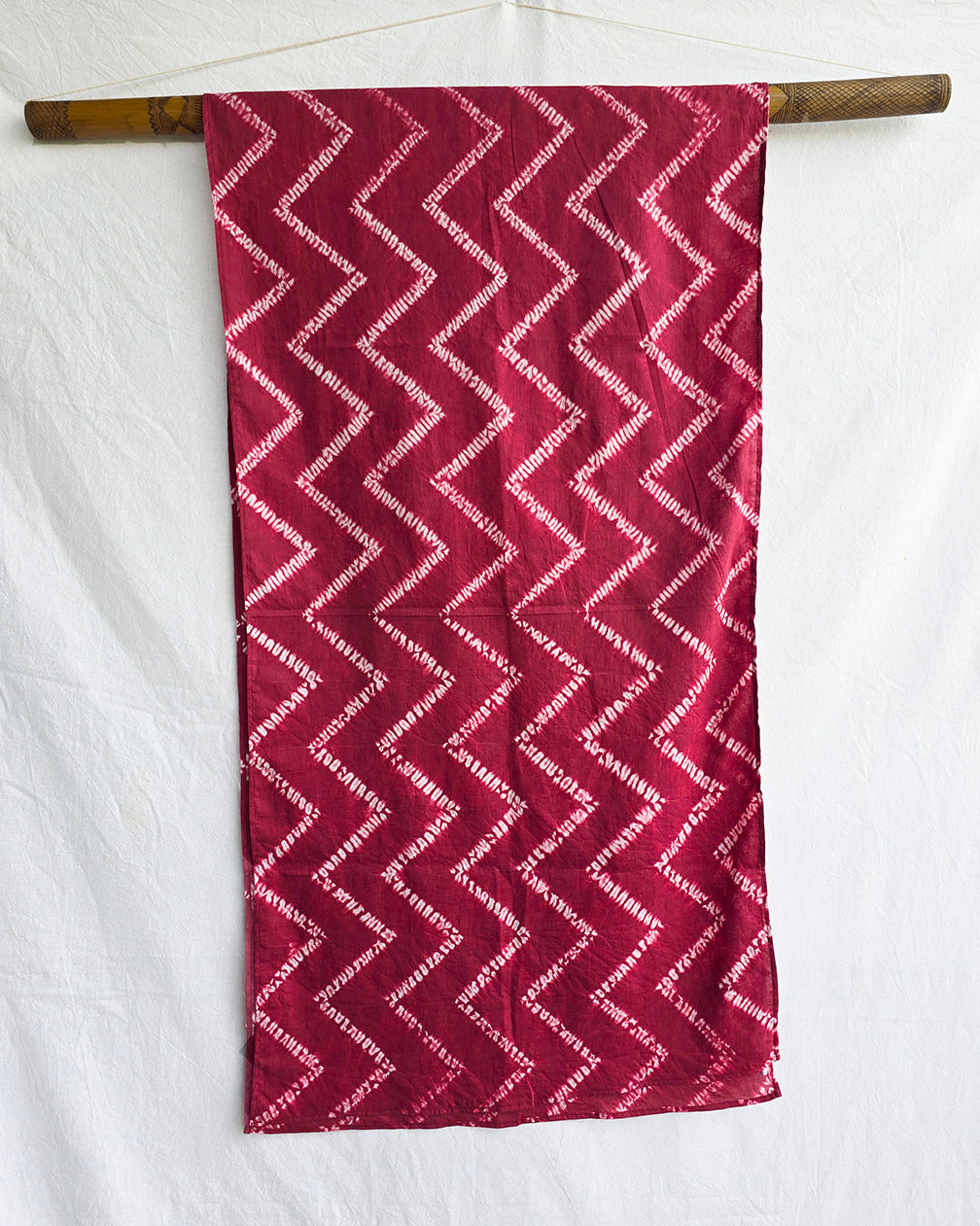 Brick Red - Cotton Shibori Stoles (22 inches by 80 inches)