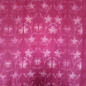 Pink Bloom  - Tussar Silk Shibori Dupatta