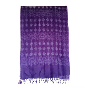 Deep Purple - Tussar Silk Shibori Dupatta
