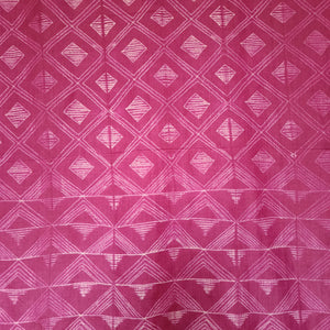 Rosy Geometry - Tussar Silk Shibori Dupatta