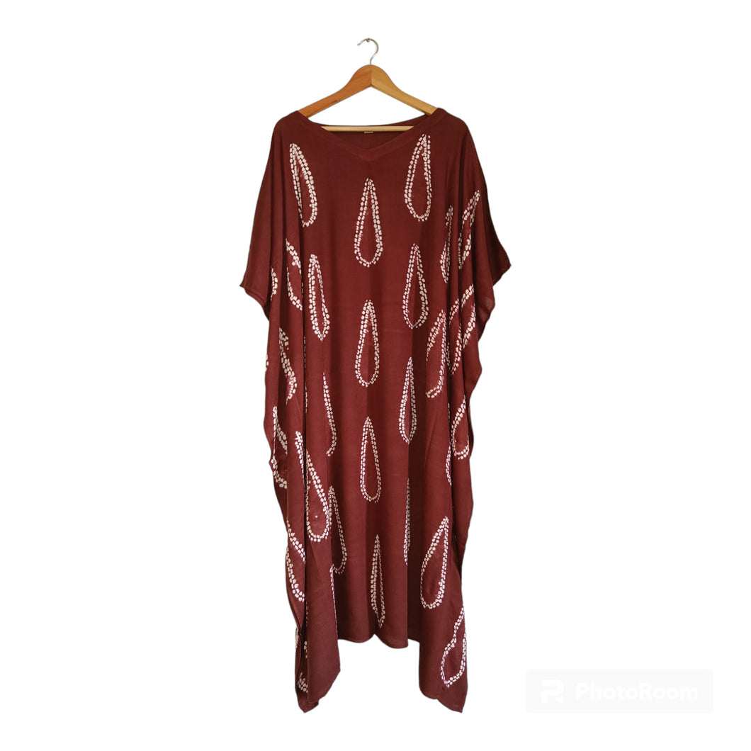 Earth - Cotton Shibori Kaftan