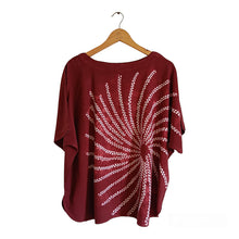 Load image into Gallery viewer, Red Hibiscus - Soft Shibori Cotton Top