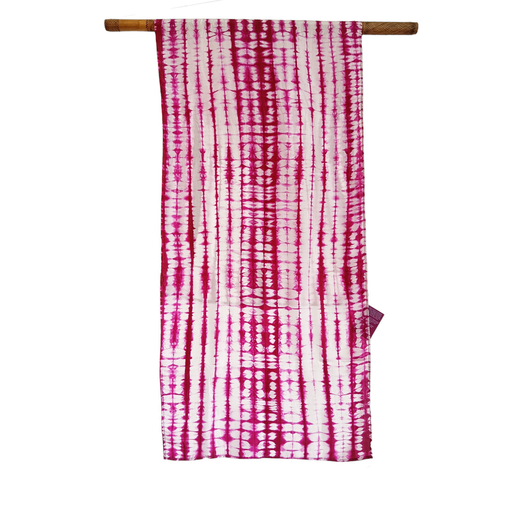 Pink Passion -  Silk Shibori Stoles (22 inches by 80 inches)