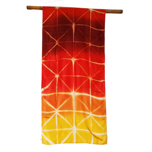Sun rays -  Silk Shibori Stoles (22 inches by 80 inches)