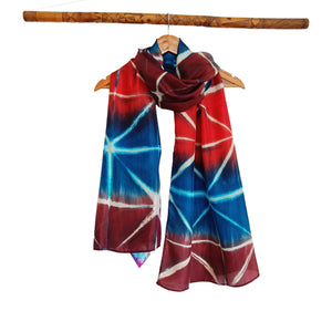 Hawaiian Holiday -  Silk Shibori Stoles (22 inches by 80 inches)