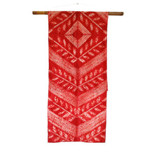 Load image into Gallery viewer, Red Vines -  Silk Shibori Stoles (22 inches by 80 inches)
