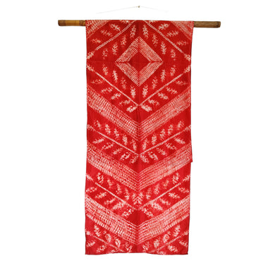 Red Vines -  Silk Shibori Stoles (22 inches by 80 inches)