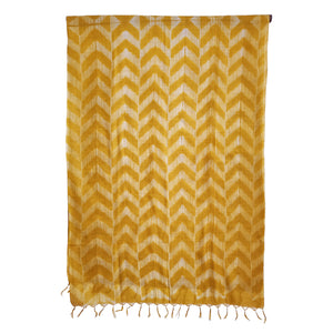 Golden Yellow - Tussar Silk Shibori Dupatta
