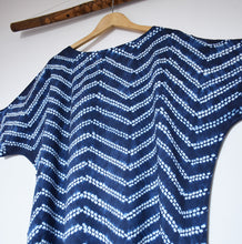 Load image into Gallery viewer, Indigo tracks - Soft Shibori Cotton Top
