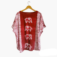 Load image into Gallery viewer, Herd of Elephants - Soft Shibori Cotton Top