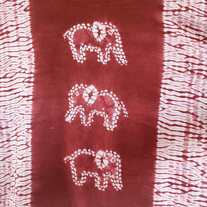 Beetroot Elephants - Soft Shibori Cotton Top