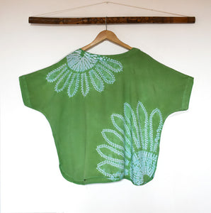 Sea Glass - Soft Shibori Cotton Top