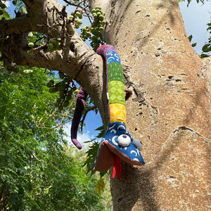 Handmade Patchwork stuffed toy snake – 105 cm long