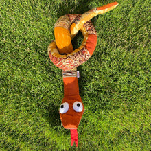 Load image into Gallery viewer, Handmade Patchwork stuffed toy snake – 105 cm long