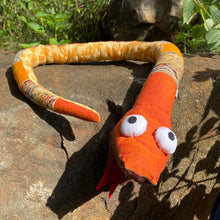 Load image into Gallery viewer, Handmade Patchwork stuffed toy snake – 105 cm long