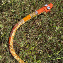Load image into Gallery viewer, Handmade Patchwork stuffed toy snake – 105 cm long
