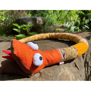 Handmade Patchwork stuffed toy snake – 105 cm long