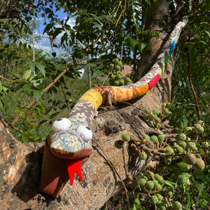 Handmade Patchwork stuffed toy snake – 105 cm long