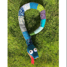 Load image into Gallery viewer, Handmade Patchwork stuffed toy snake – 105 cm long