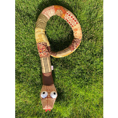 Handmade Patchwork stuffed toy snake – 105 cm long