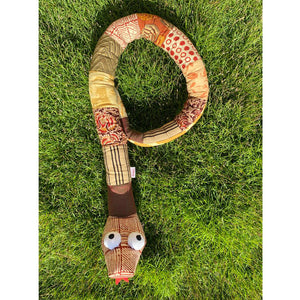 Handmade Patchwork stuffed toy snake – 105 cm long