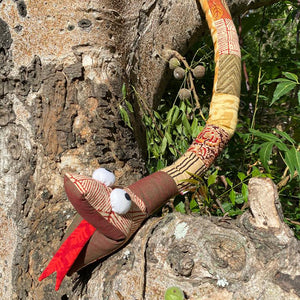 Handmade Patchwork stuffed toy snake – 105 cm long