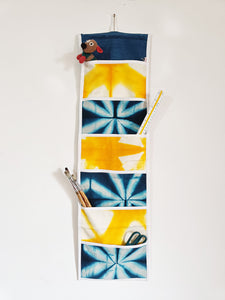 Shibori six pocket organizer