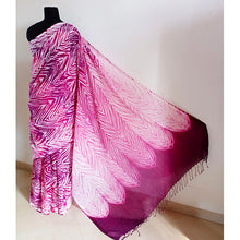 Load image into Gallery viewer, Purple River - Cotton shibori saree with blouse