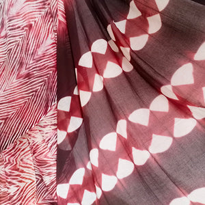 Earthy River - Cotton shibori saree with blouse