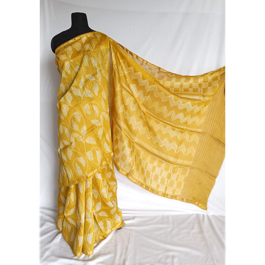 Haldi - Tussar silk Shibori saree