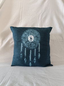Dream Catcher - Cotton shibori cushion cover (16"/16")