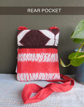 Load image into Gallery viewer, Orange and Brown - Linen Shibori sling bag (9.5”/7.5”)