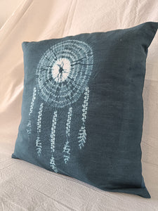 Dream Catcher - Cotton shibori cushion cover (16"/16")