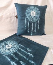 Load image into Gallery viewer, Dream Catcher - Cotton shibori cushion cover (16&quot;/16&quot;)