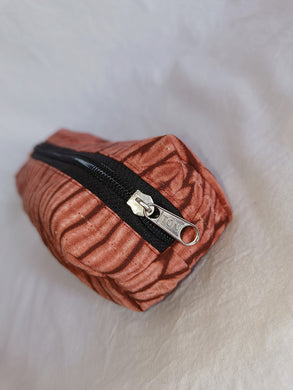 Cotton Shibori Pouch with zipper
