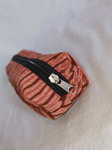 Cotton Shibori Pouch with zipper