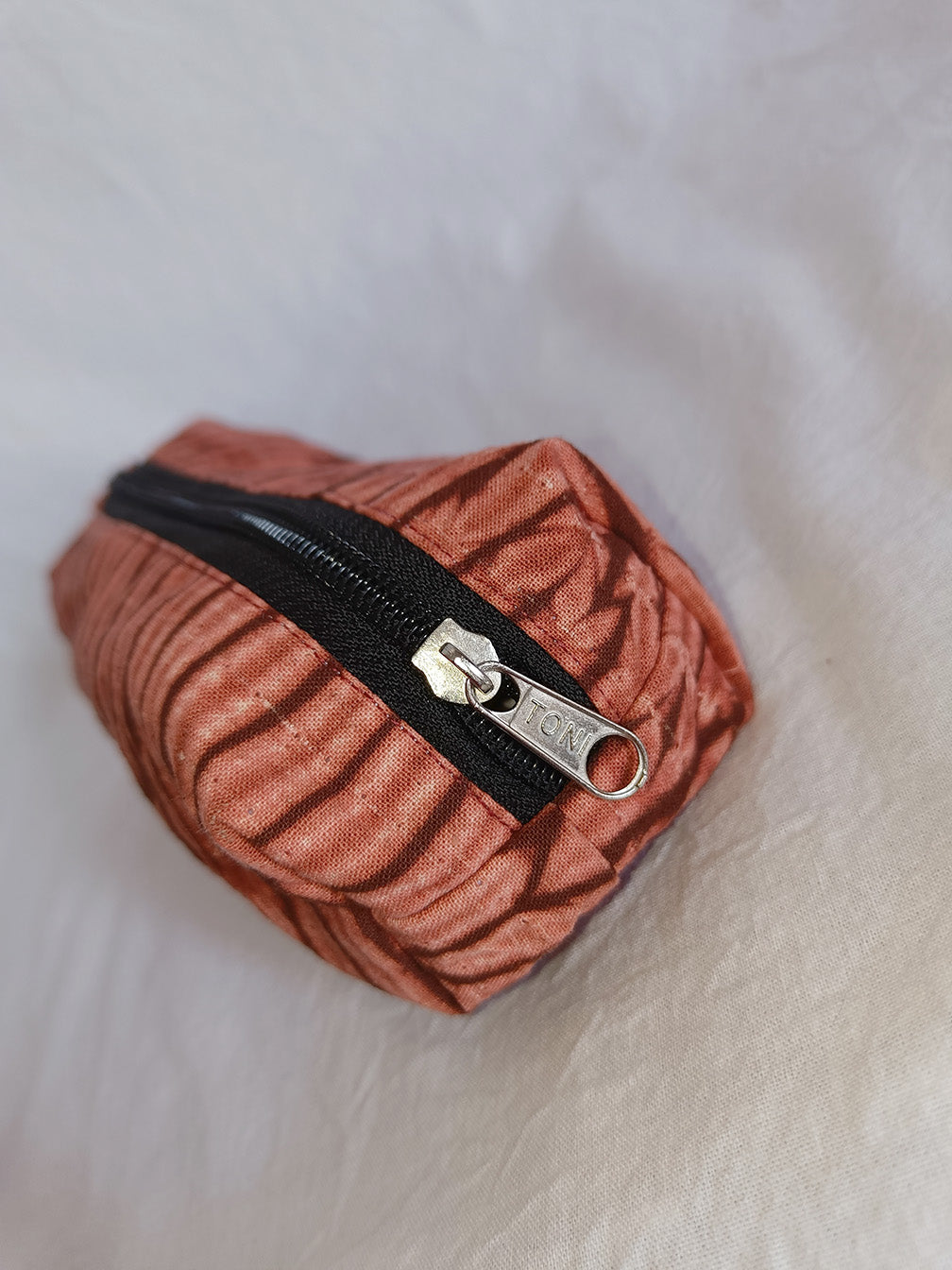 Cotton Shibori Pouch with zipper