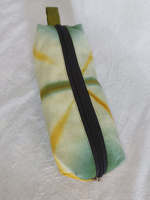 Cotton Shibori Pouch with zipper