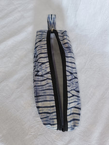 Cotton Shibori Pouch with zipper