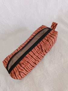Cotton Shibori Pouch with zipper