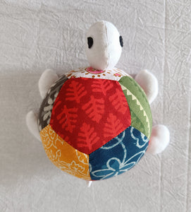 Tilda the Turtle  – Upcycled handmade soft toy (7"/7")