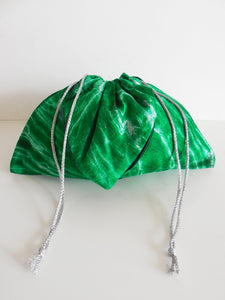 SILK SHIBORI DRAWSTRING BAG (8" by 12")