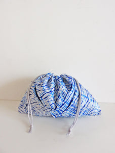 SILK SHIBORI DRAWSTRING BAG (8" by 12")