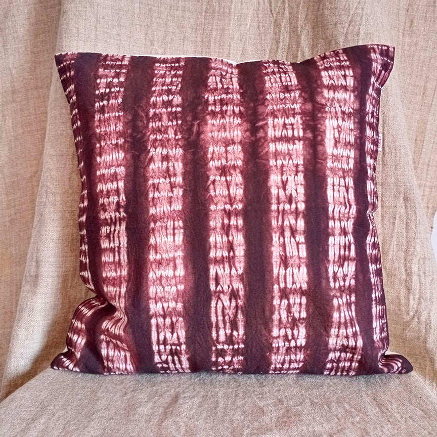Earthy edge - Cotton Shibori cushion cover (16