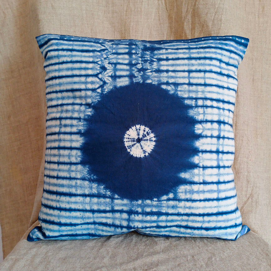 Reflection - Cotton shibori cushion cover (16