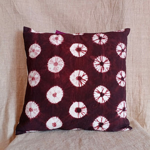 Seedpods - Cotton Shibori cushion cover (16"/16")