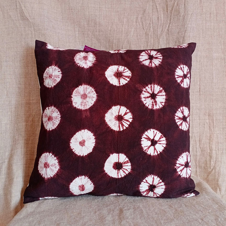 Seedpods - Cotton Shibori cushion cover (16