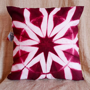 Starburst - Cotton Shibori cushion cover (16"/16")